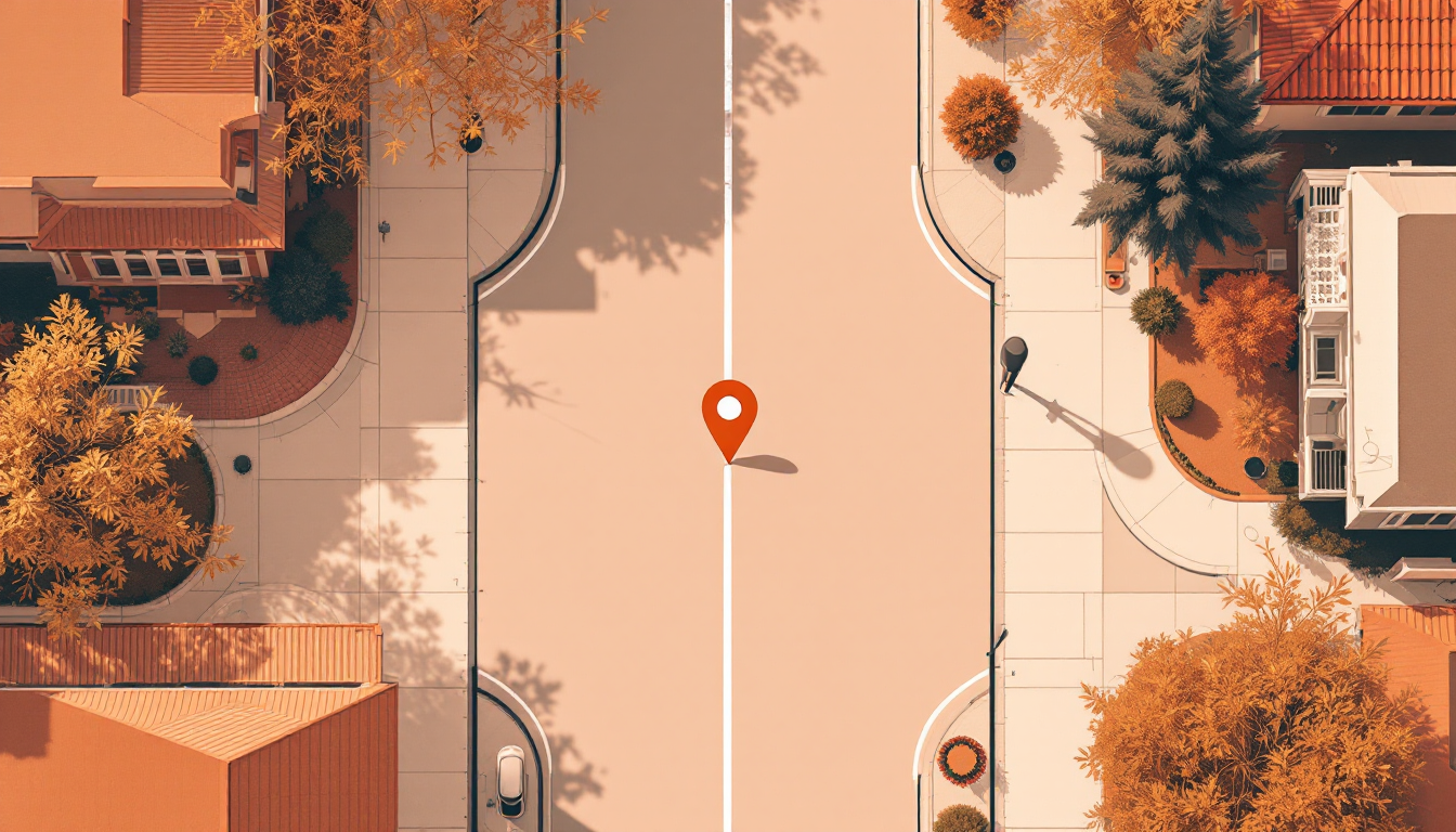 Map-style illustration showing the studio location in Pensacola, Florida